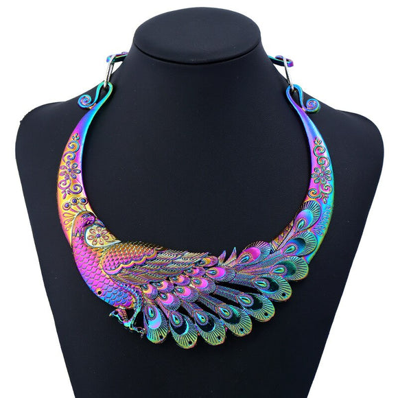 Peacock Choker Necklace