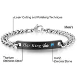 Her King His Queen Bracelet Set