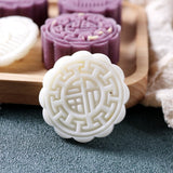 Round/Square Mooncake Mold Set Reusable Mid Autumn Festival Hand Pressure Pastry Moon Cake Mold